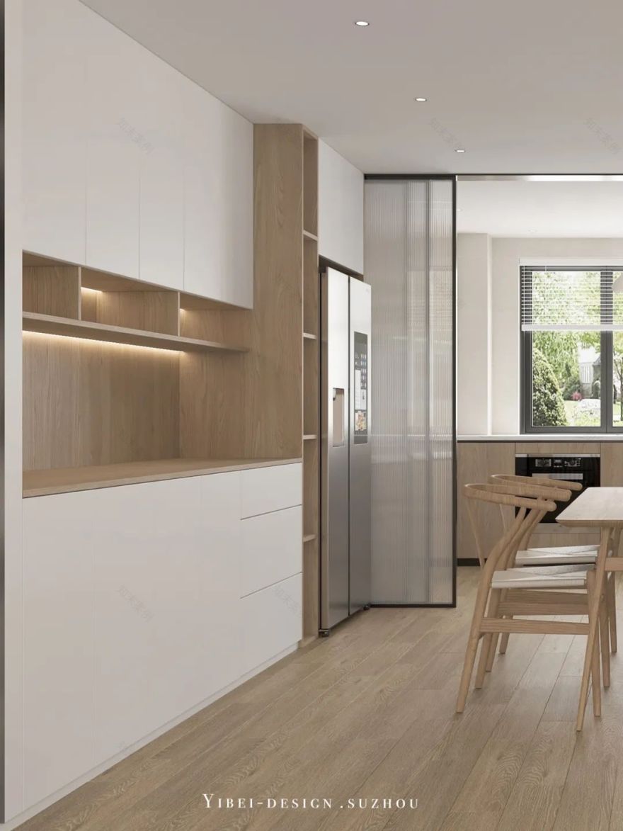 白色原木日式家居丨中国苏州丨YIBEI DESIGN-18
