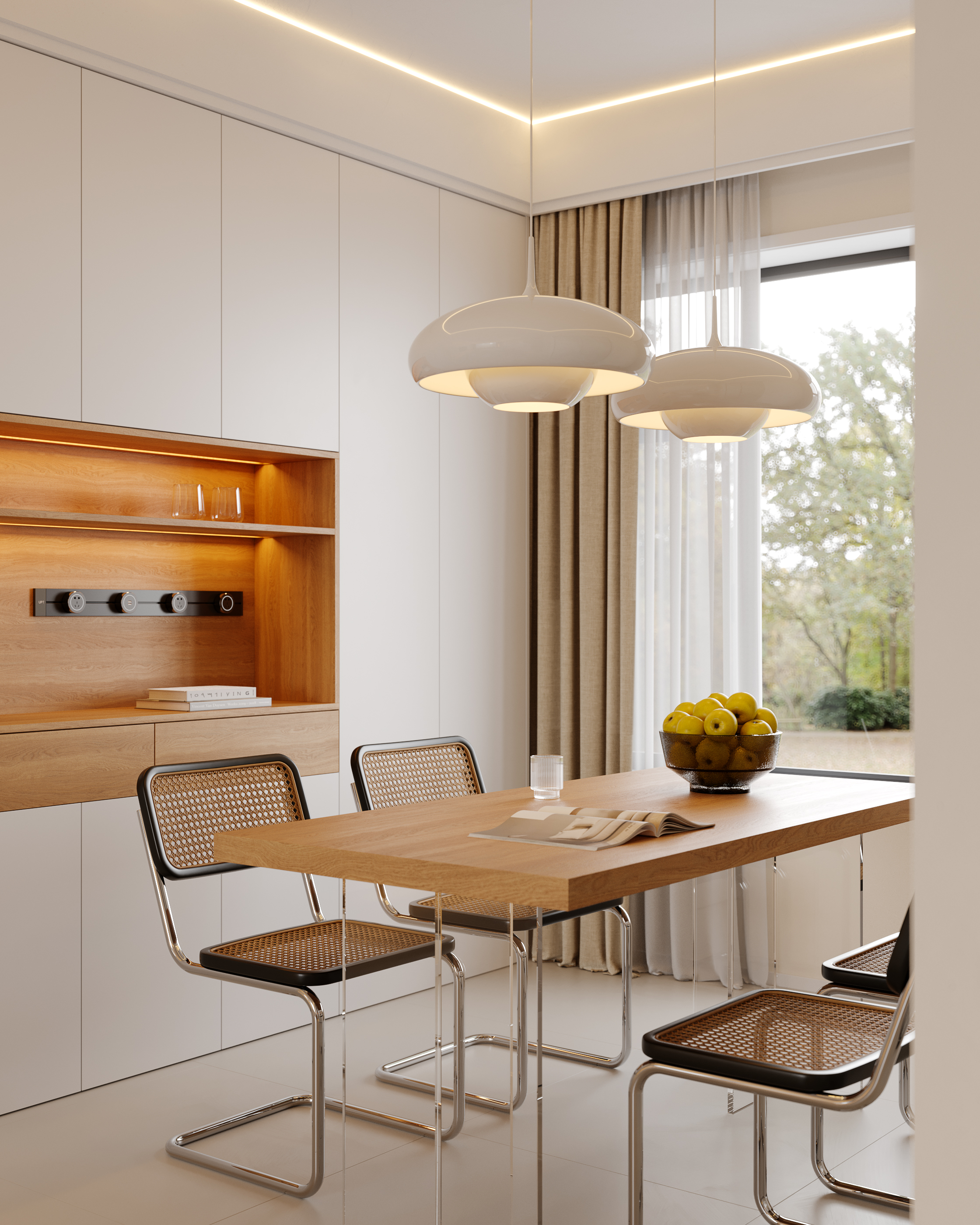 奶油原木风客餐厅-23