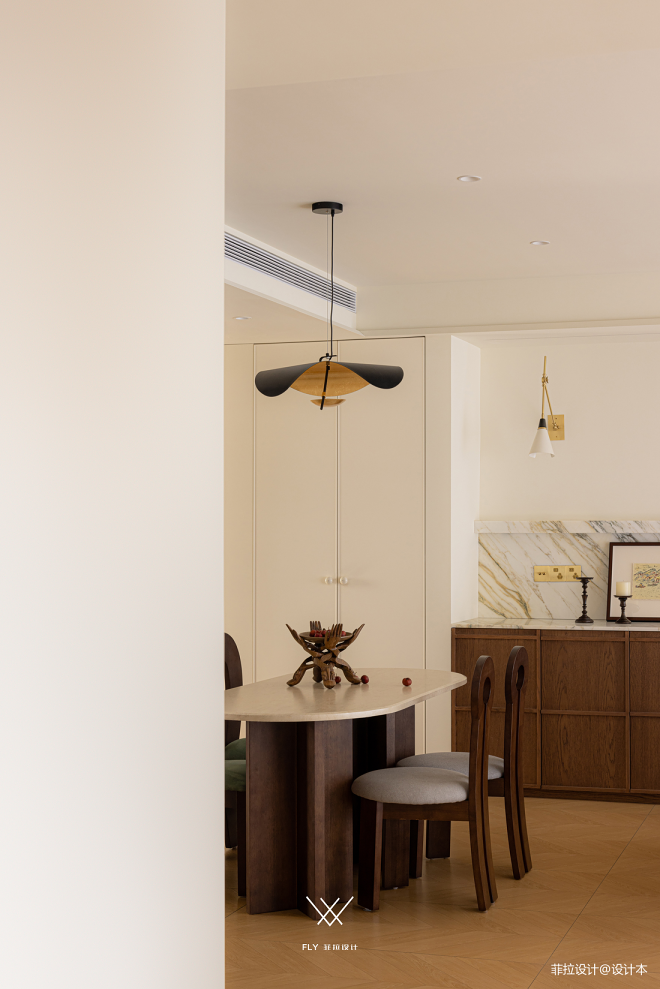 装修还得看90后：两人一猫住100㎡，开放布局的奶油中古家-54