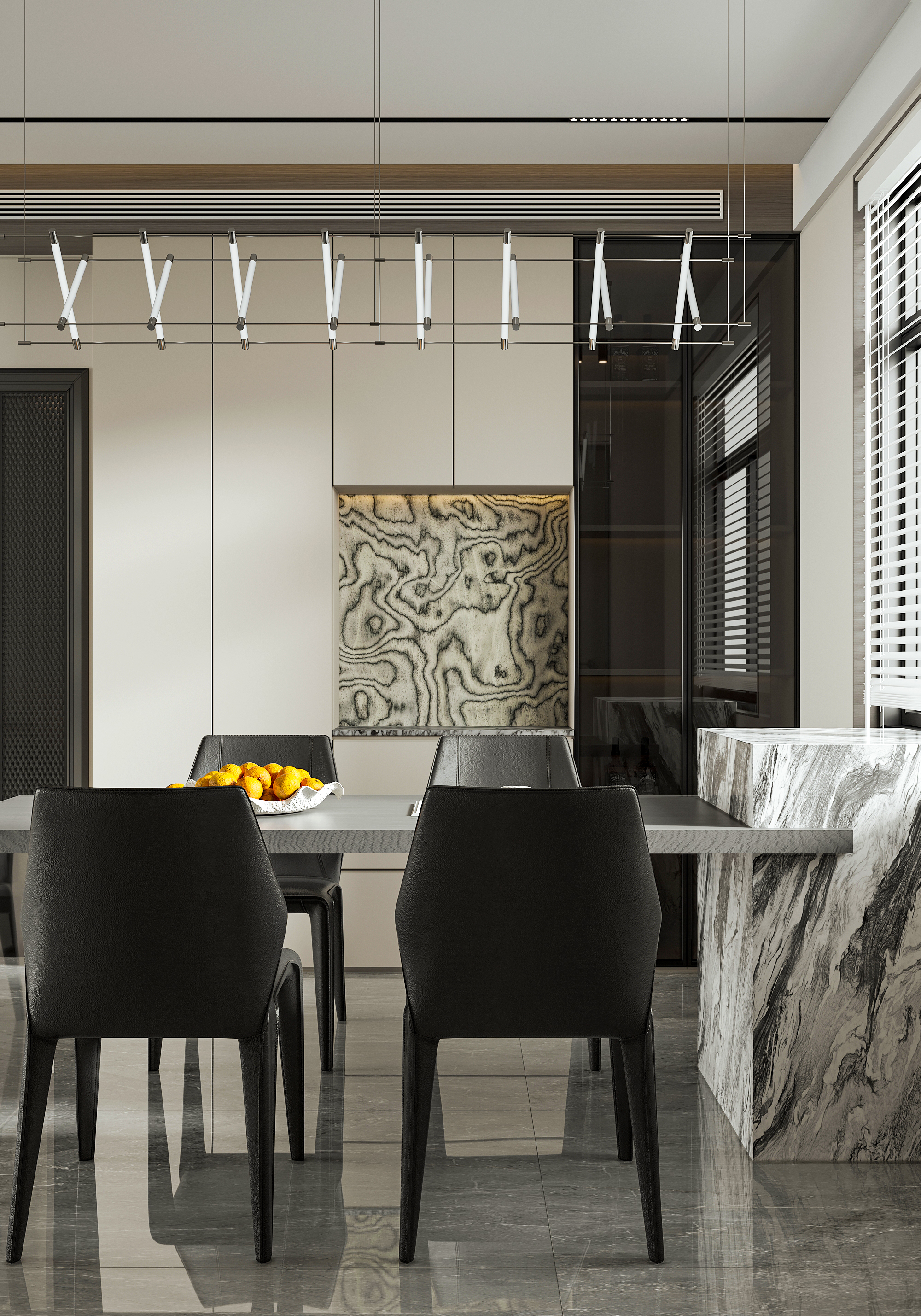 现代极简风格室内设计丨中国河北丨HSD 空间设计-3