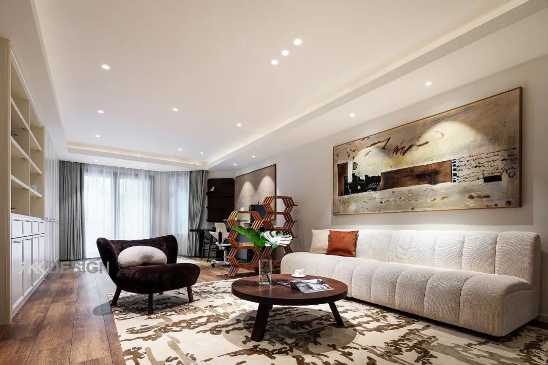 上海 145㎡美式双入户无主灯设计宅丨中国上海丨7KK DESIGN-16