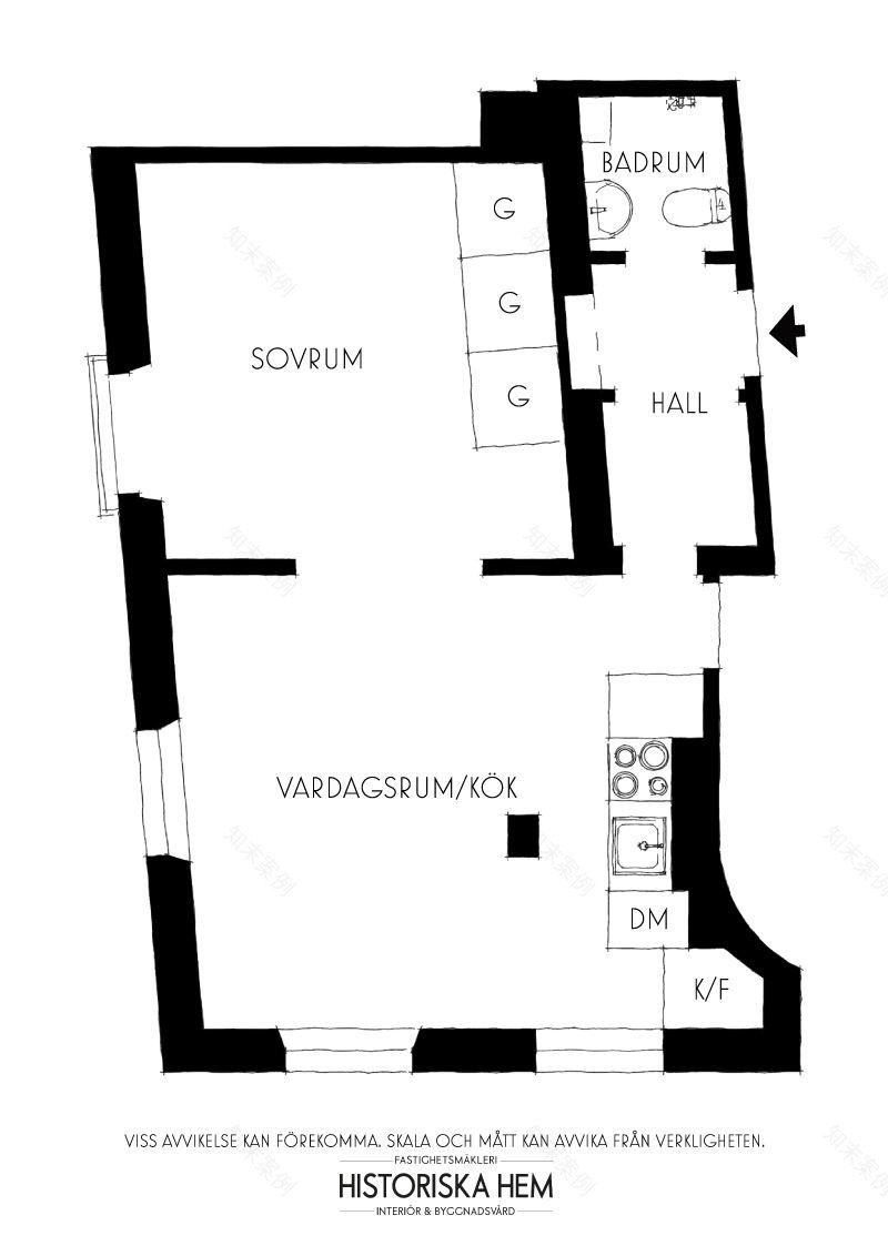 斯德哥尔摩 44 平米温馨北欧风公寓-30