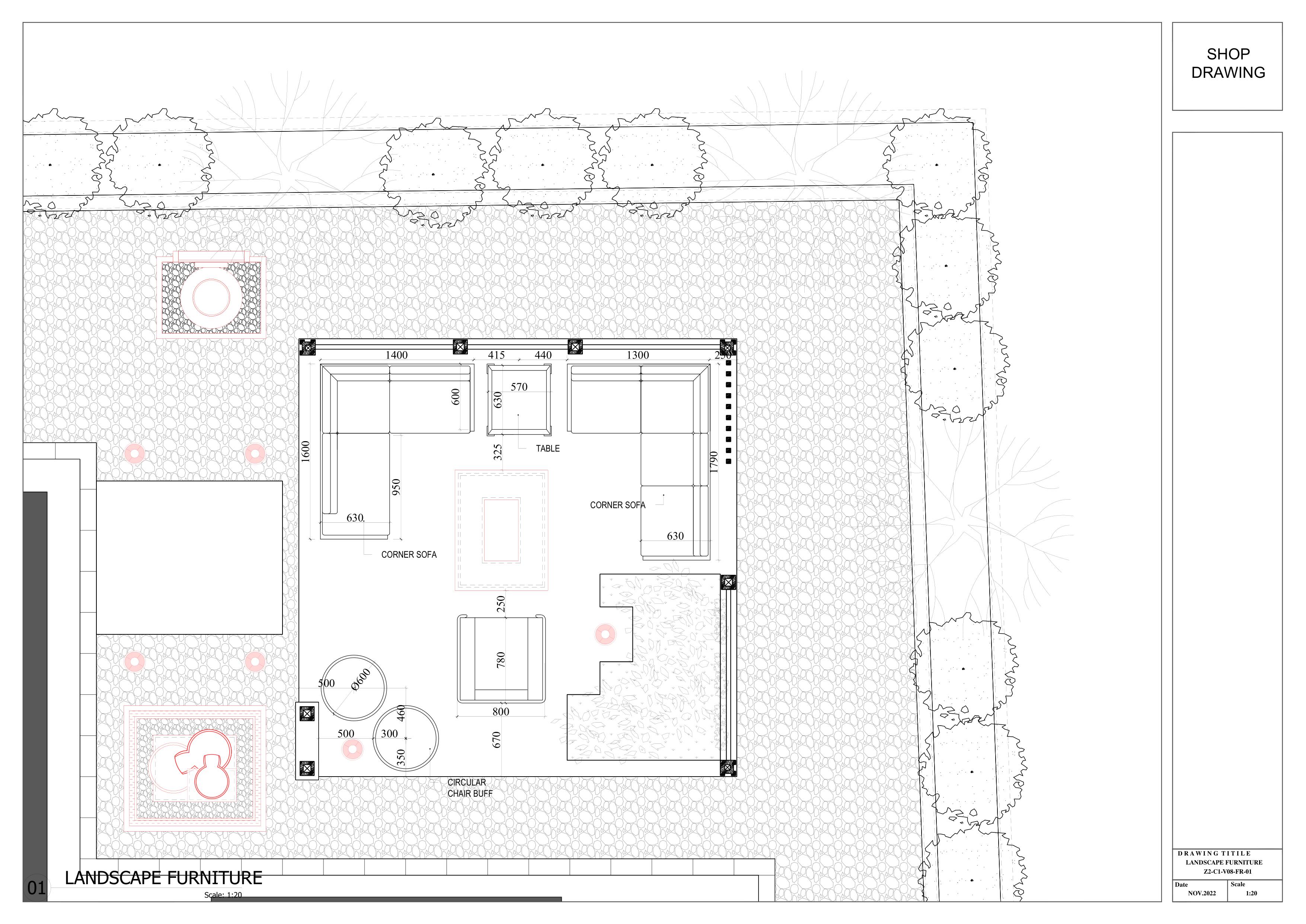 Villa Landscape in Lebanon- Shop Drawing-2