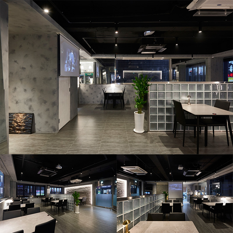 高级黑 | 25 坪韩餐店的精致内饰设计-1