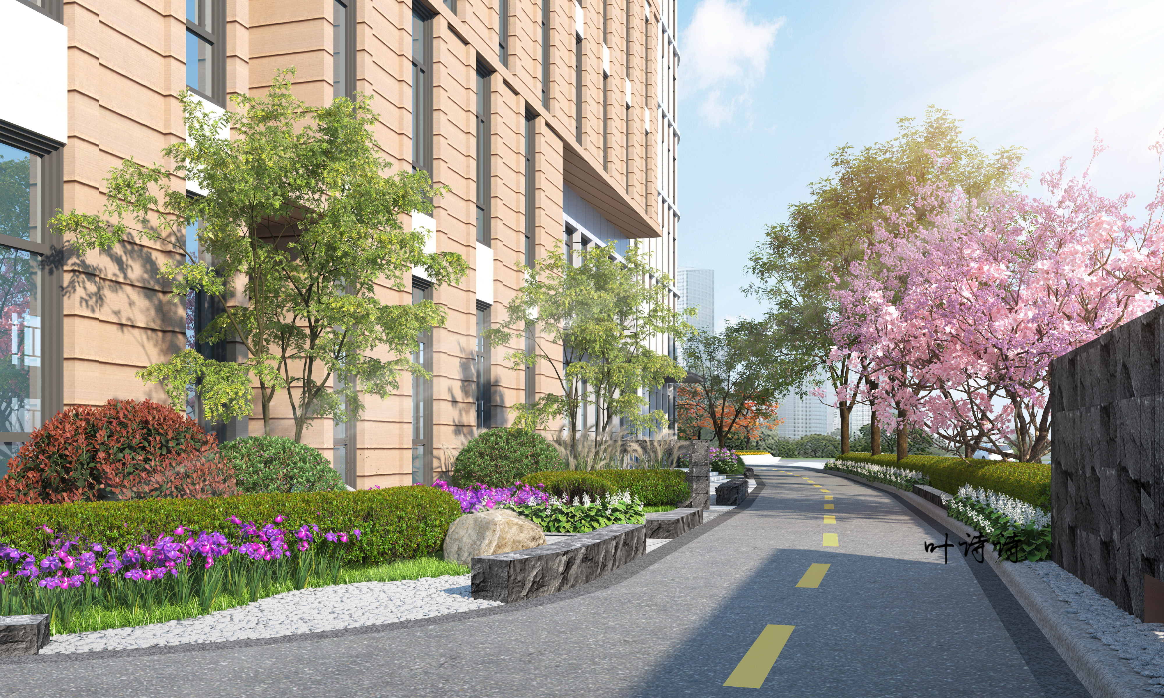 室外效果图|庭院景观设计-5