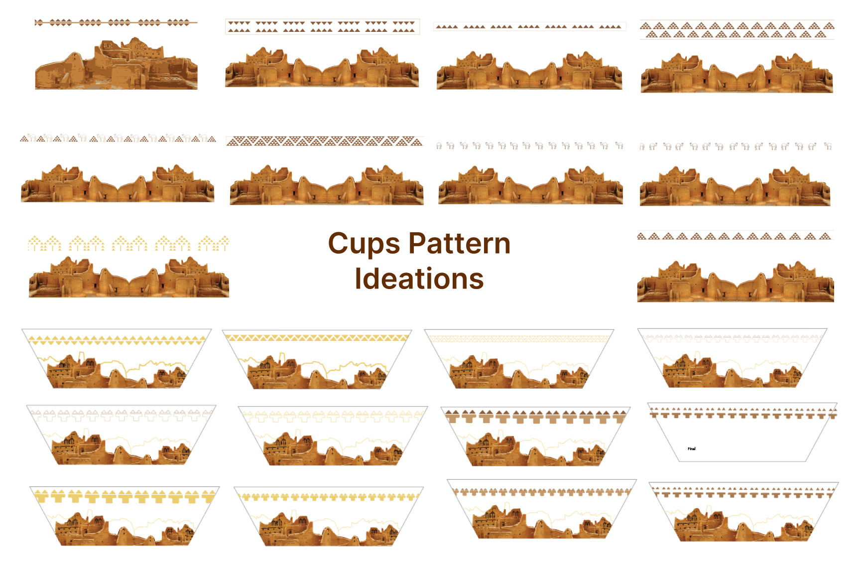 Arabic Qahwa Cup & Tray Set-14