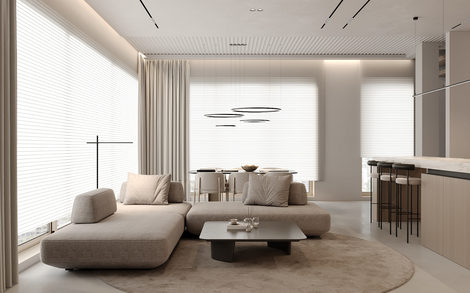 高级色系公寓设计 兼顾舒适与细节的家-4