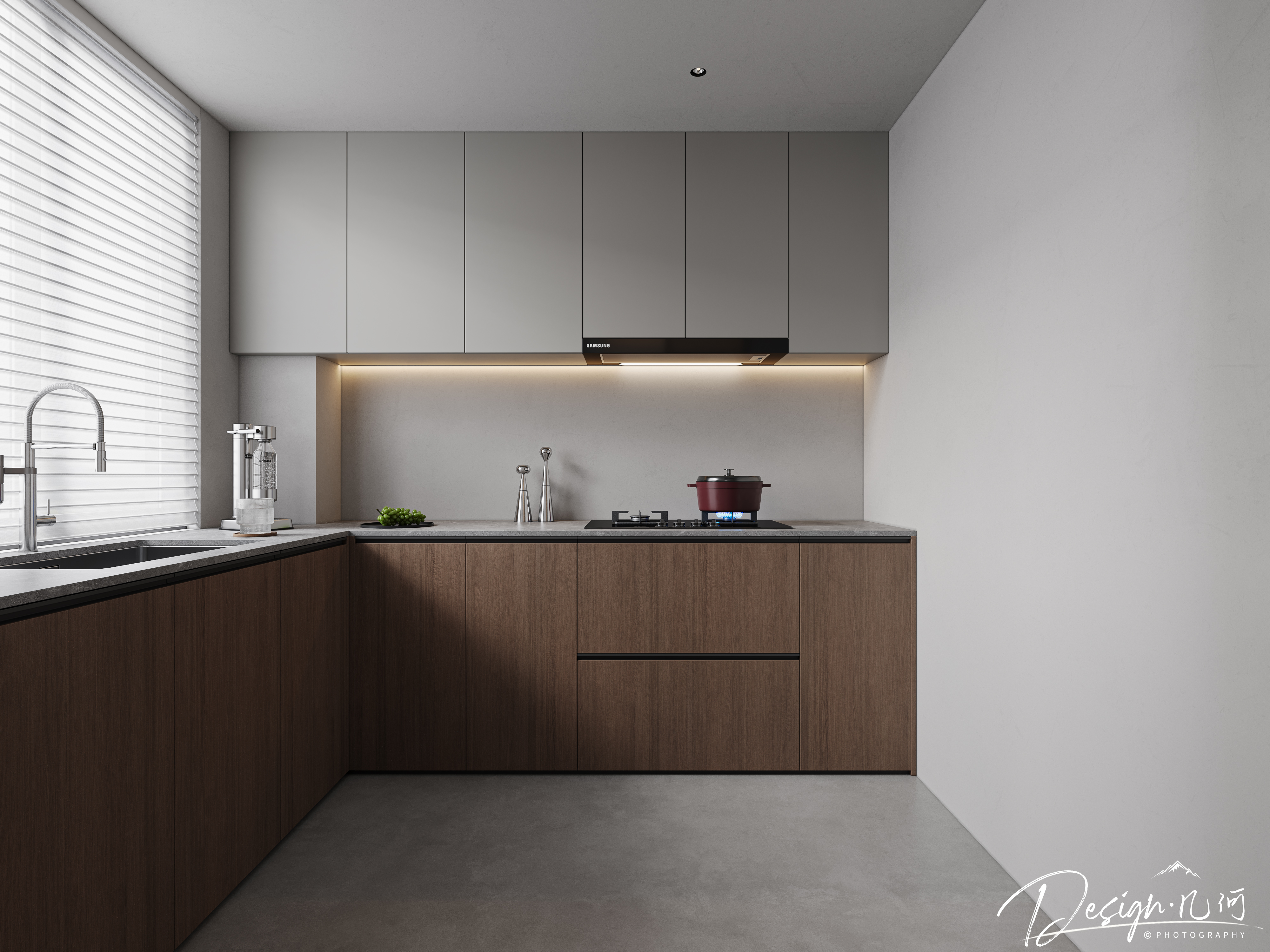 几何空间视觉表现 | 星海国际现代客餐厅（日景）-7