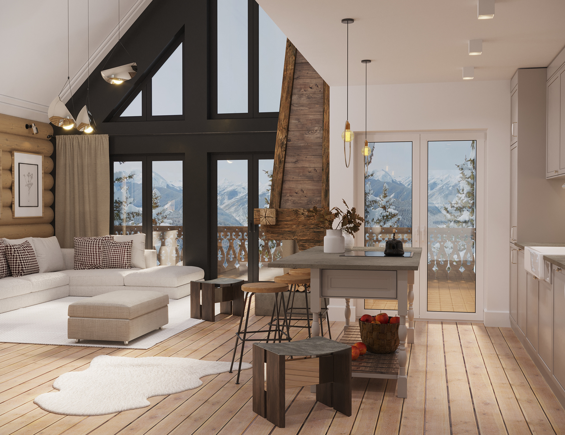 小屋的3D渲染图-5