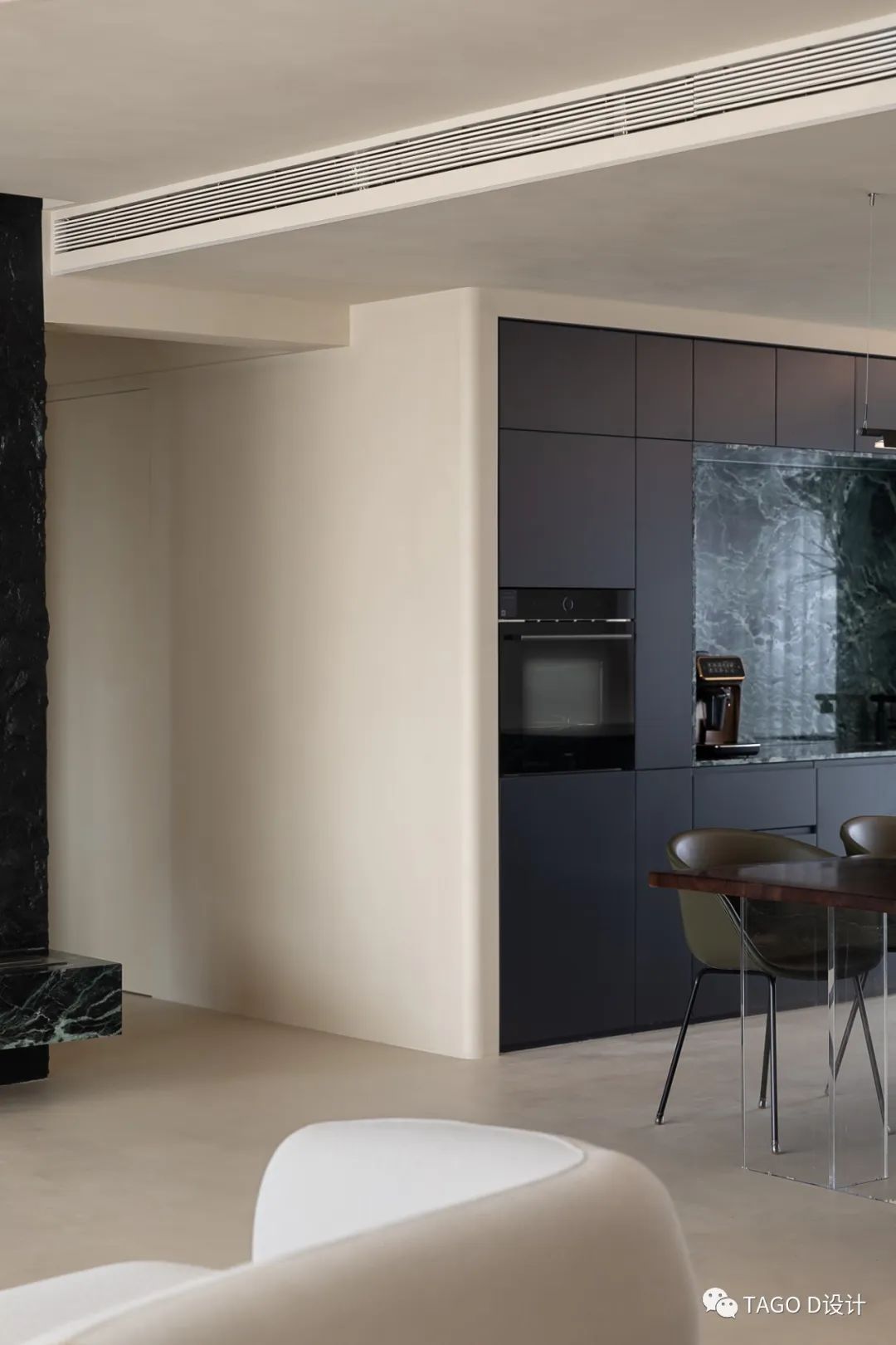 杭州君临天下极简诧寂风格大平层设计丨中国杭州丨浙江天工装饰工程有限公司 TAGO D 设计工作室-33