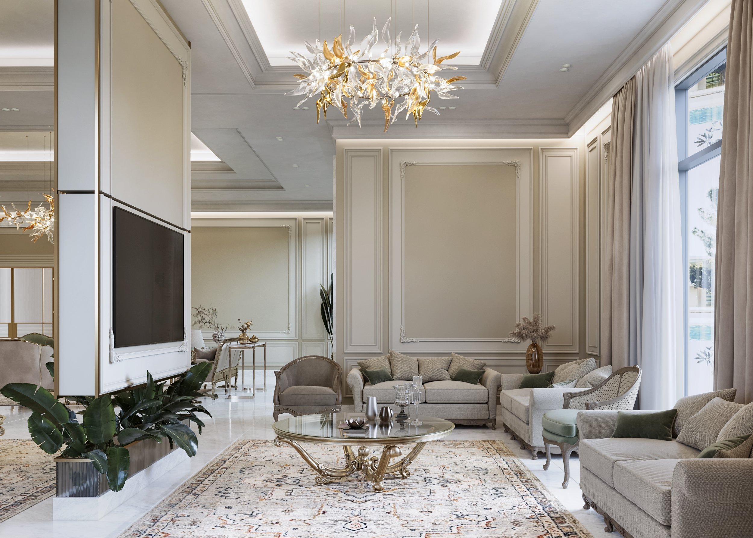 Luxury Classic Reception | Private Villa - UAE-17