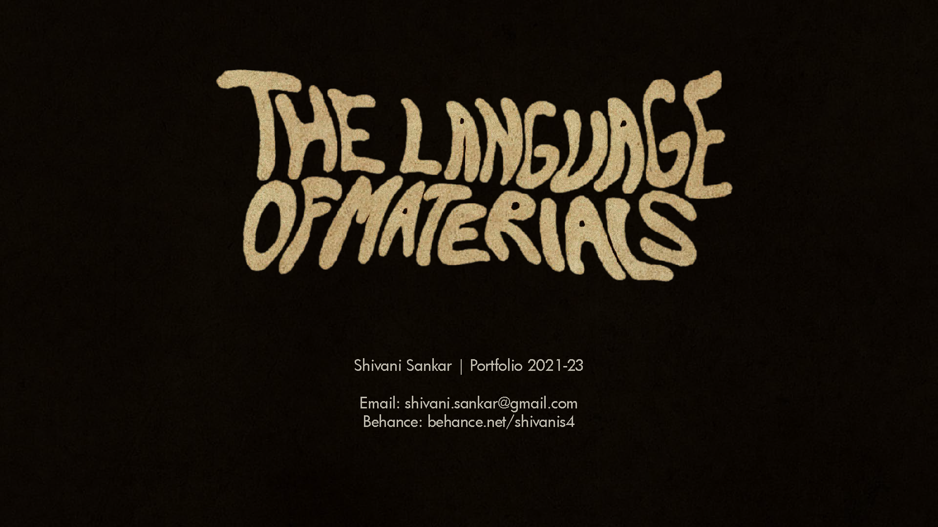 The Language of Material: Portfolio-0