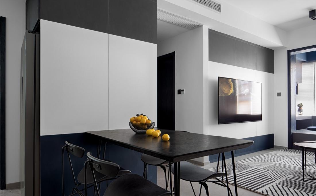 蔚木未来室内建筑设计丨平层丨沉 浸 | 暮色邃蓝-24