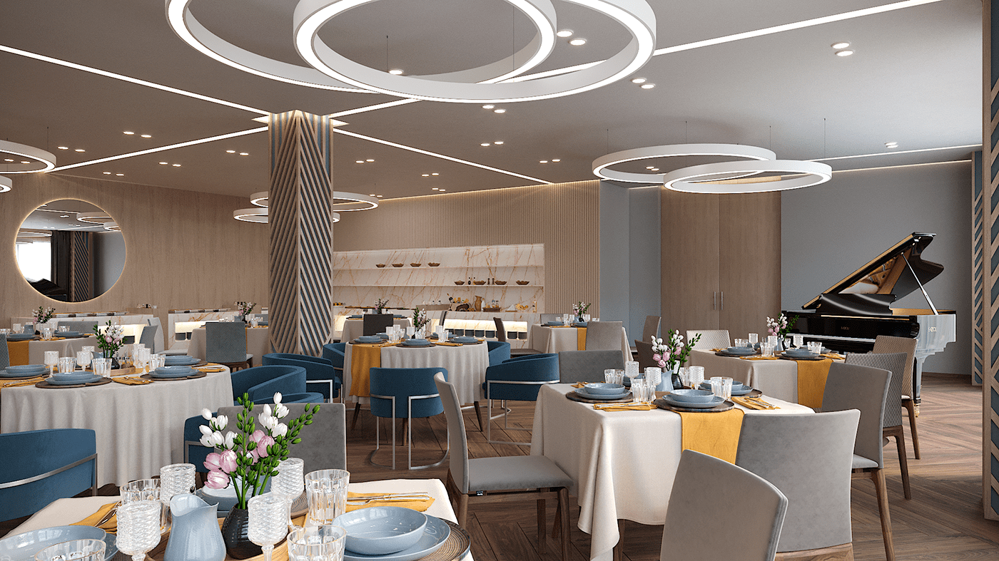 "Taezhnyi"酒店的主餐厅 | 极简奢华的餐饮体验-4