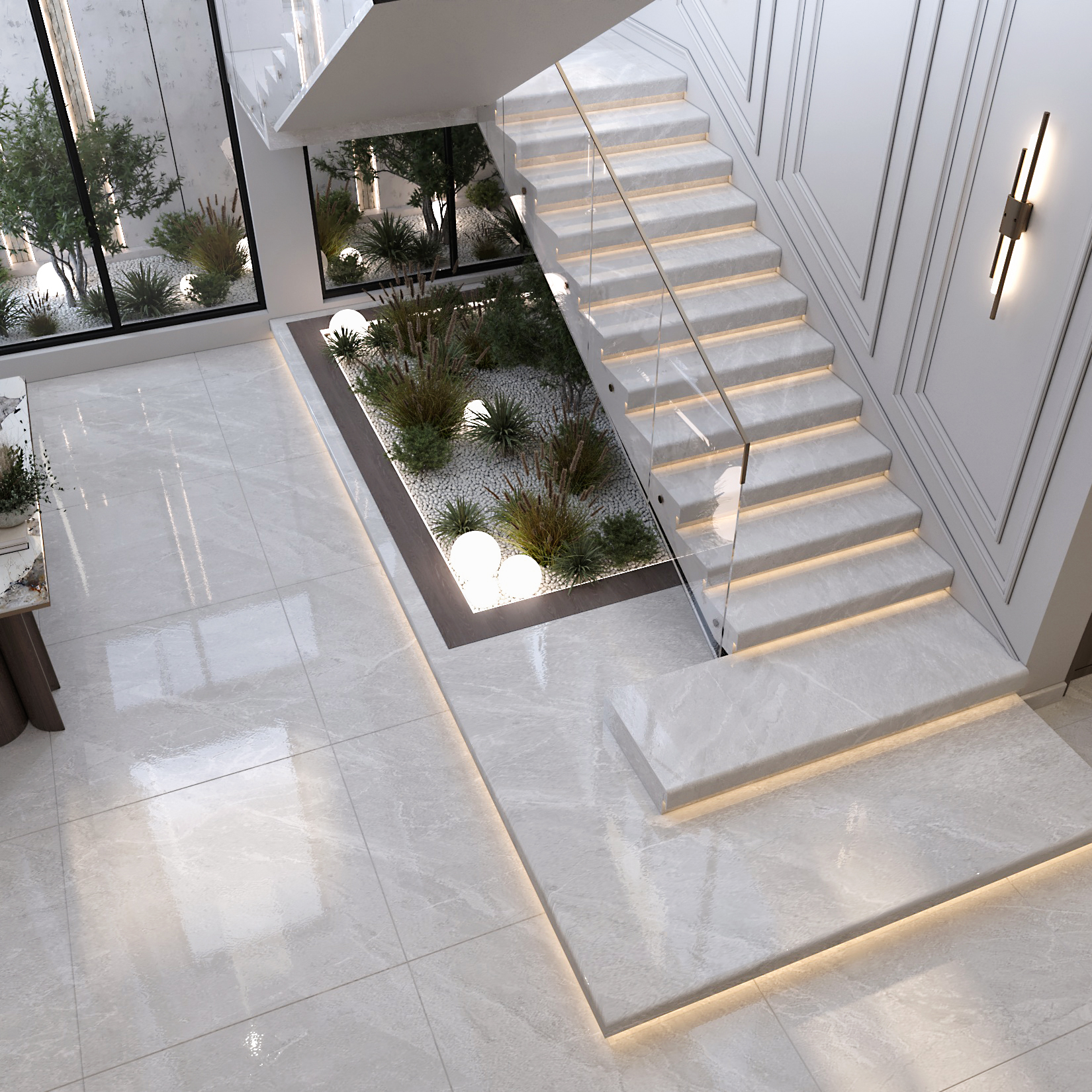 带有花园的楼梯丨Ghanem 设计工作室-6