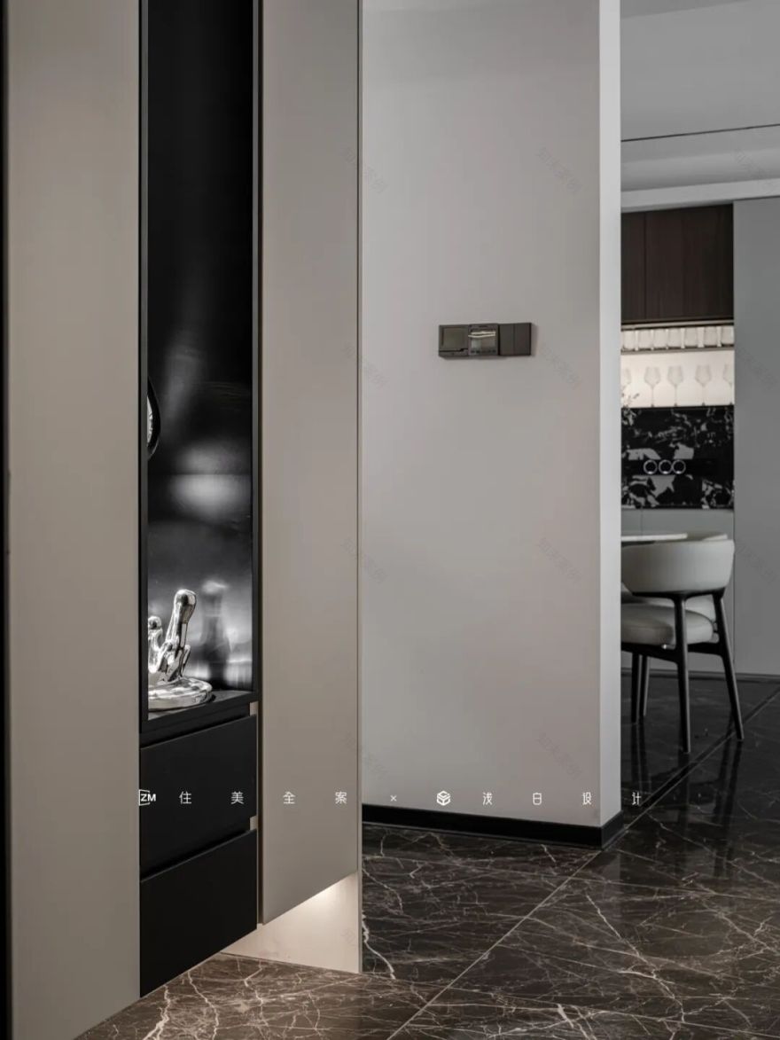 将185㎡精装房雕琢成现代意式质感居所丨住美全案&浅白设计-30