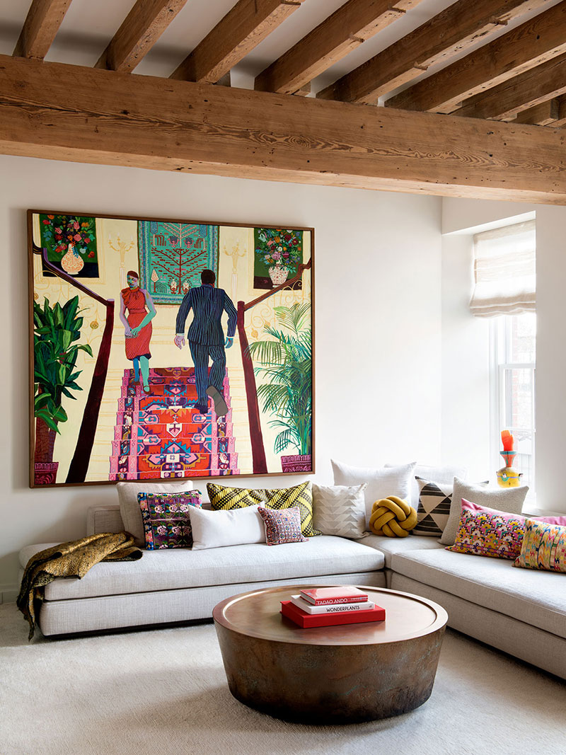 曼哈顿木梁与民族图案公寓-4