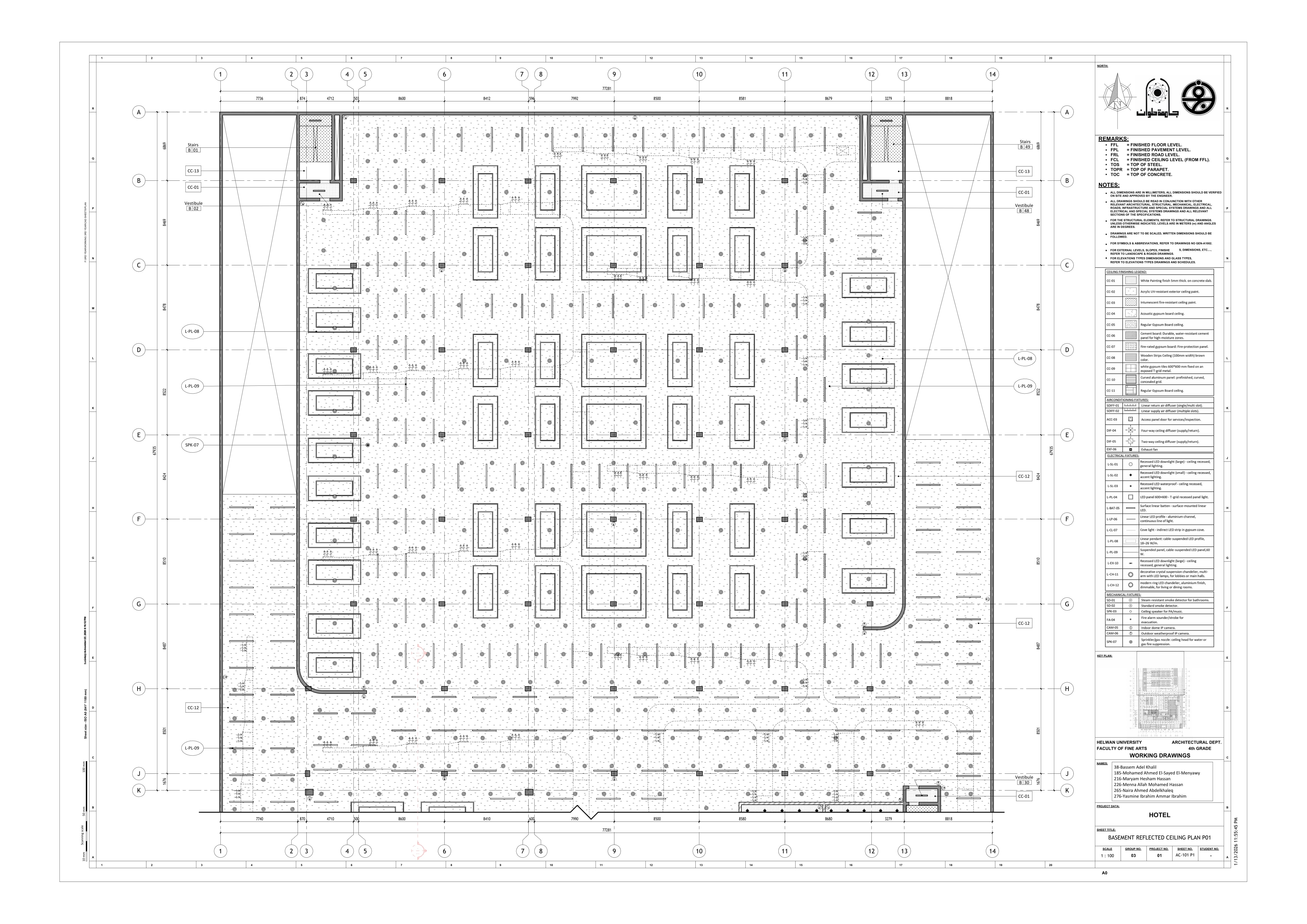 Blue Hotel | 3-Star Hotel Working Drawings-53
