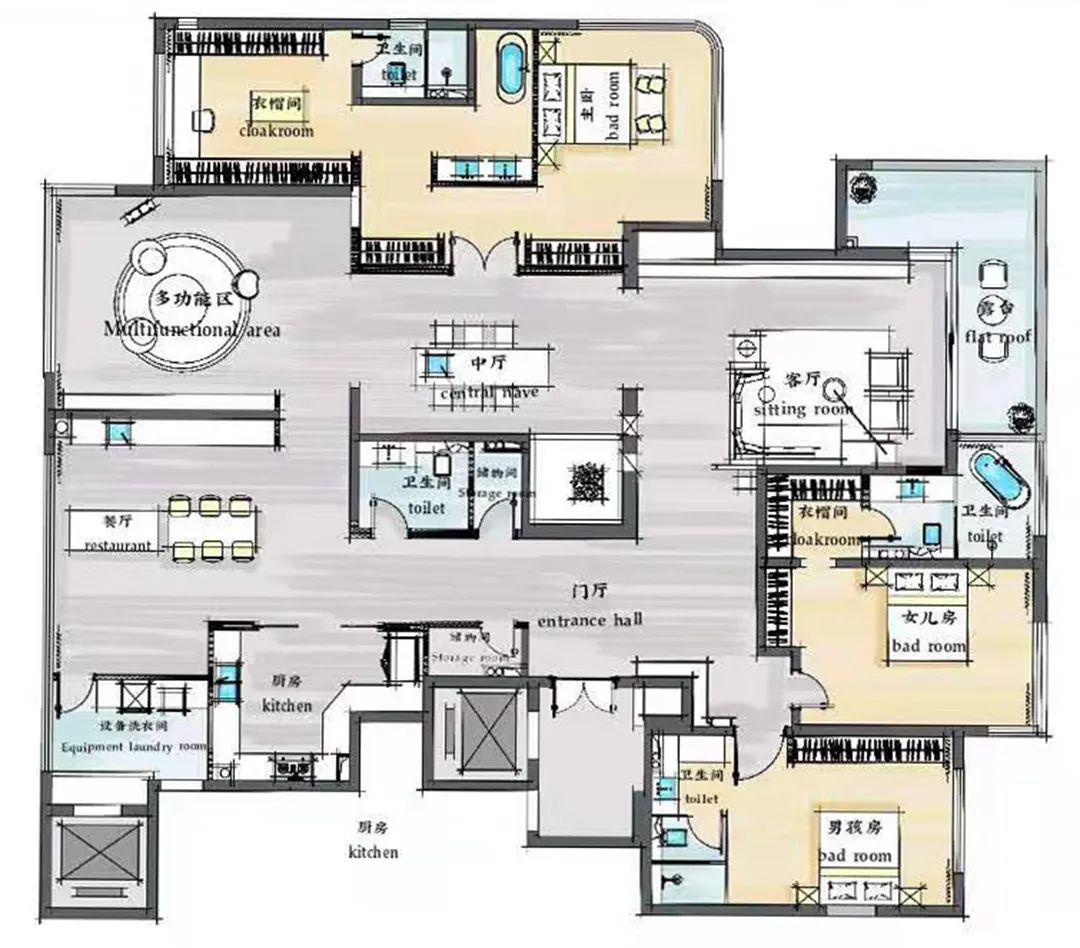 外滩一号丨青马别墅空间设计-27