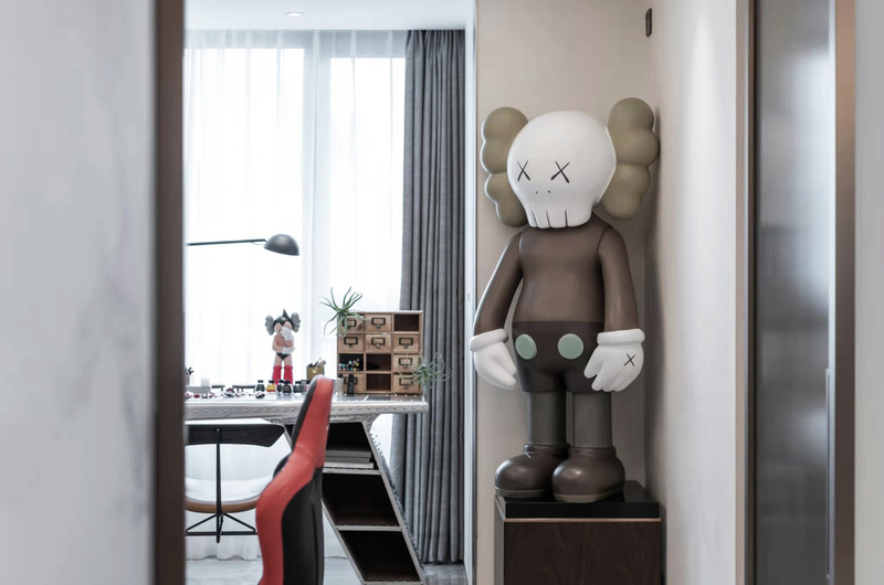 上善若水 | 鸿坤理想城上叠样板间的赖特式有机设计-33