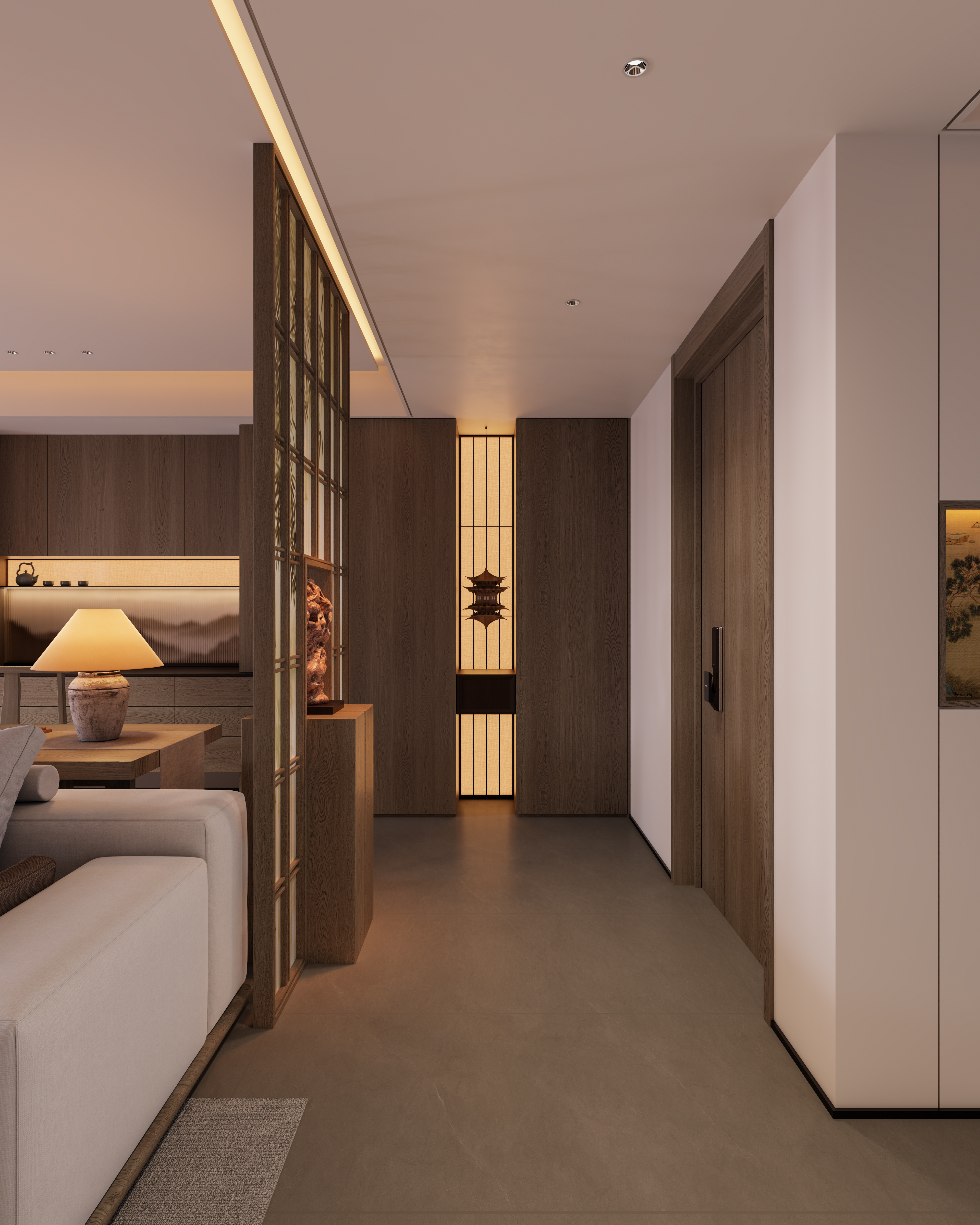 极简空间中融入宋式美学元素，打造温馨、自然、和谐-1