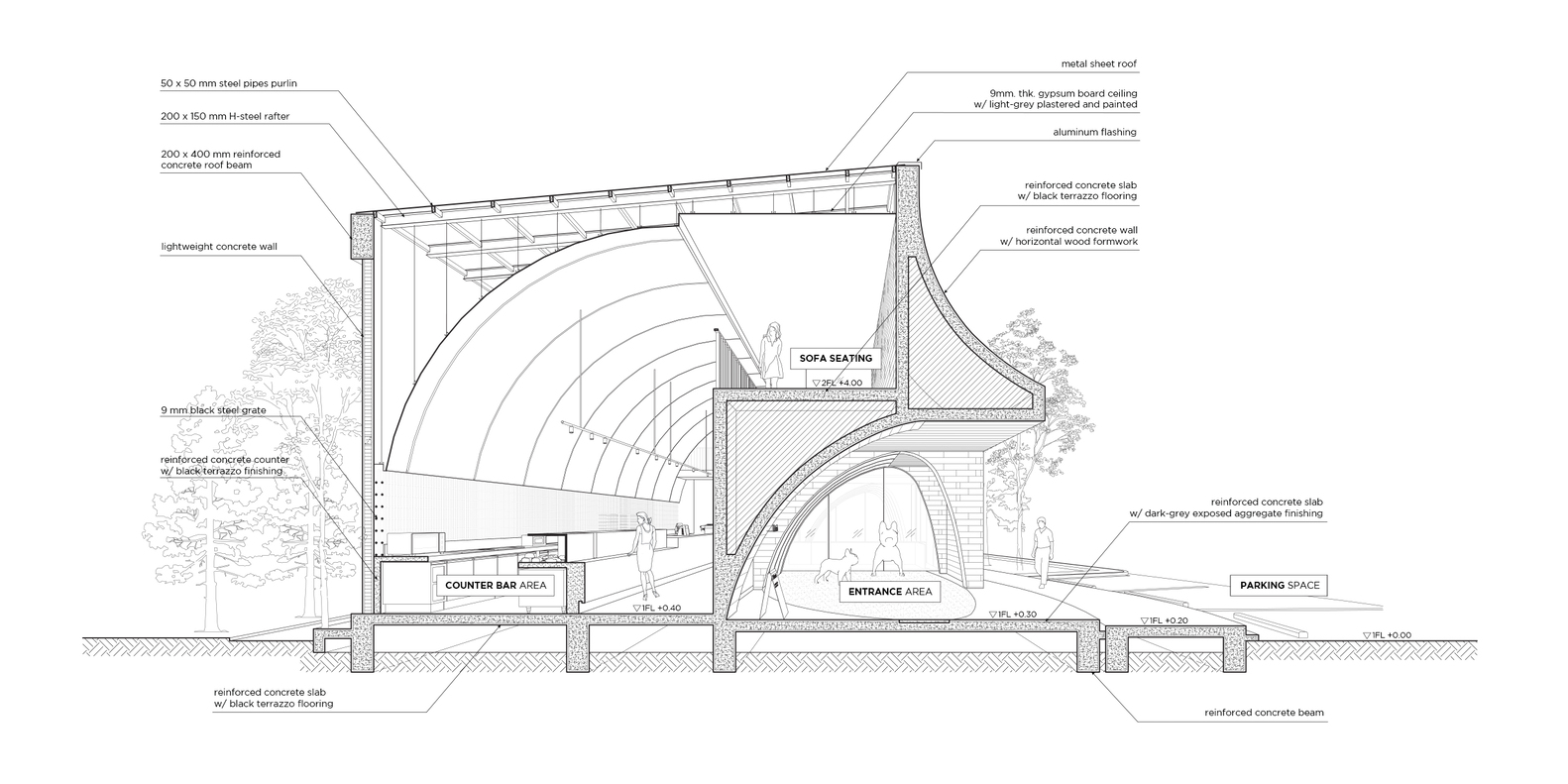 巴黎风情的法式咖啡馆·不完美的完美设计-12