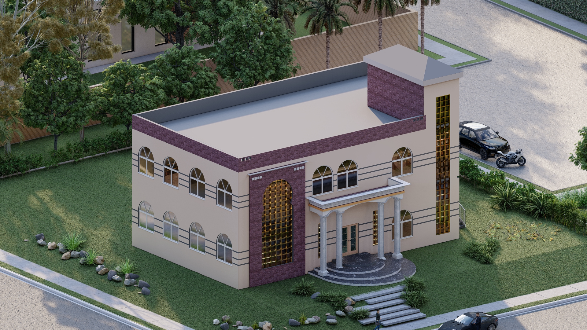 Revit Design Mosque Modern-8