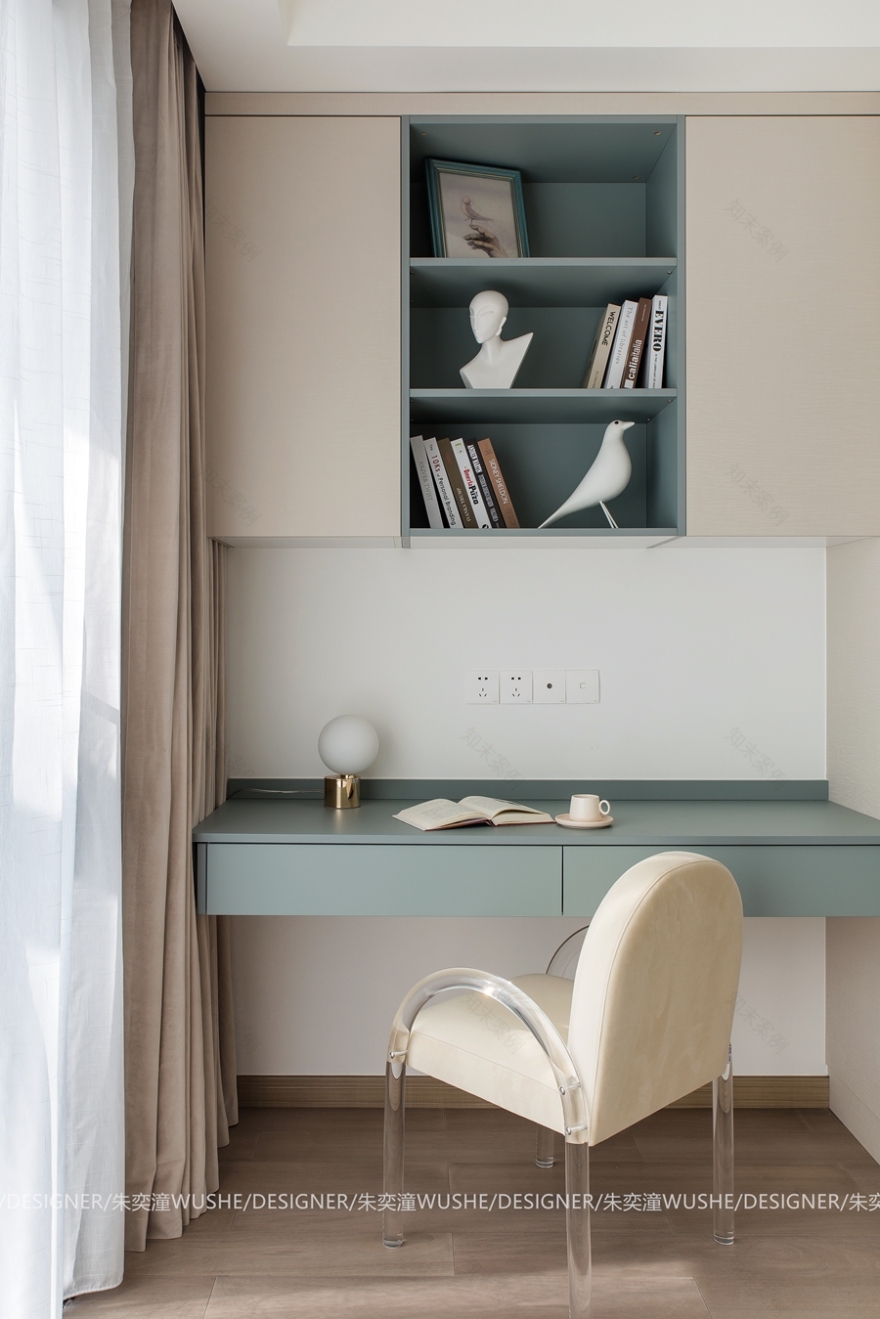 《梧叶逐秋》· 简约优雅的绿意家居丨吾舍空间设计-48