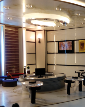 Interior design maquette for a hall inside a hotel