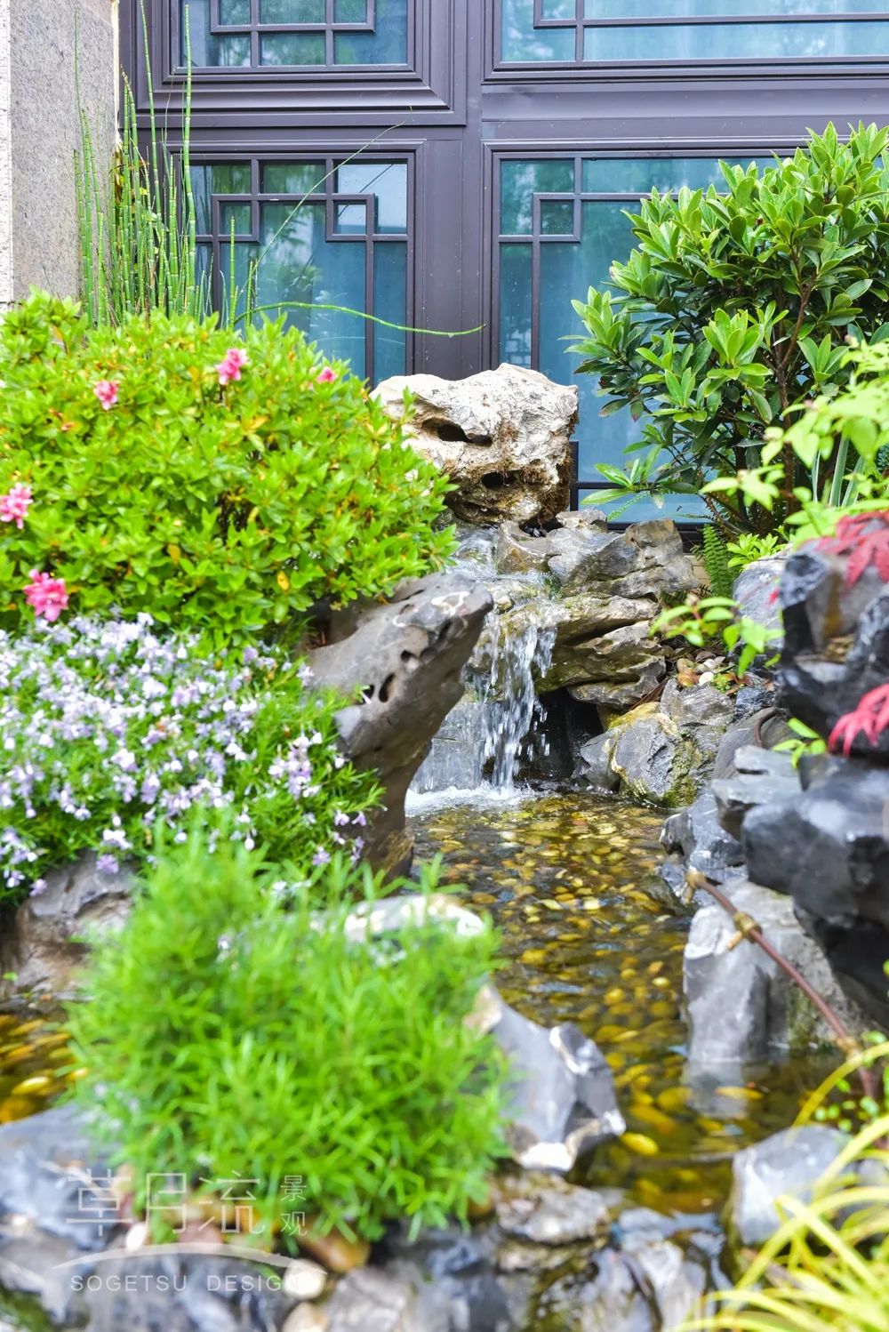 江南美农庭院丨草月流景观设计-13