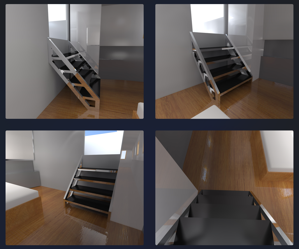 Industrial canal boat stairs stainless steel-3