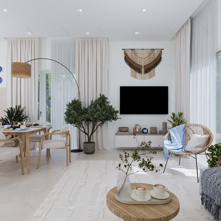 Boho-Scandinavian Two-Story Family House-1