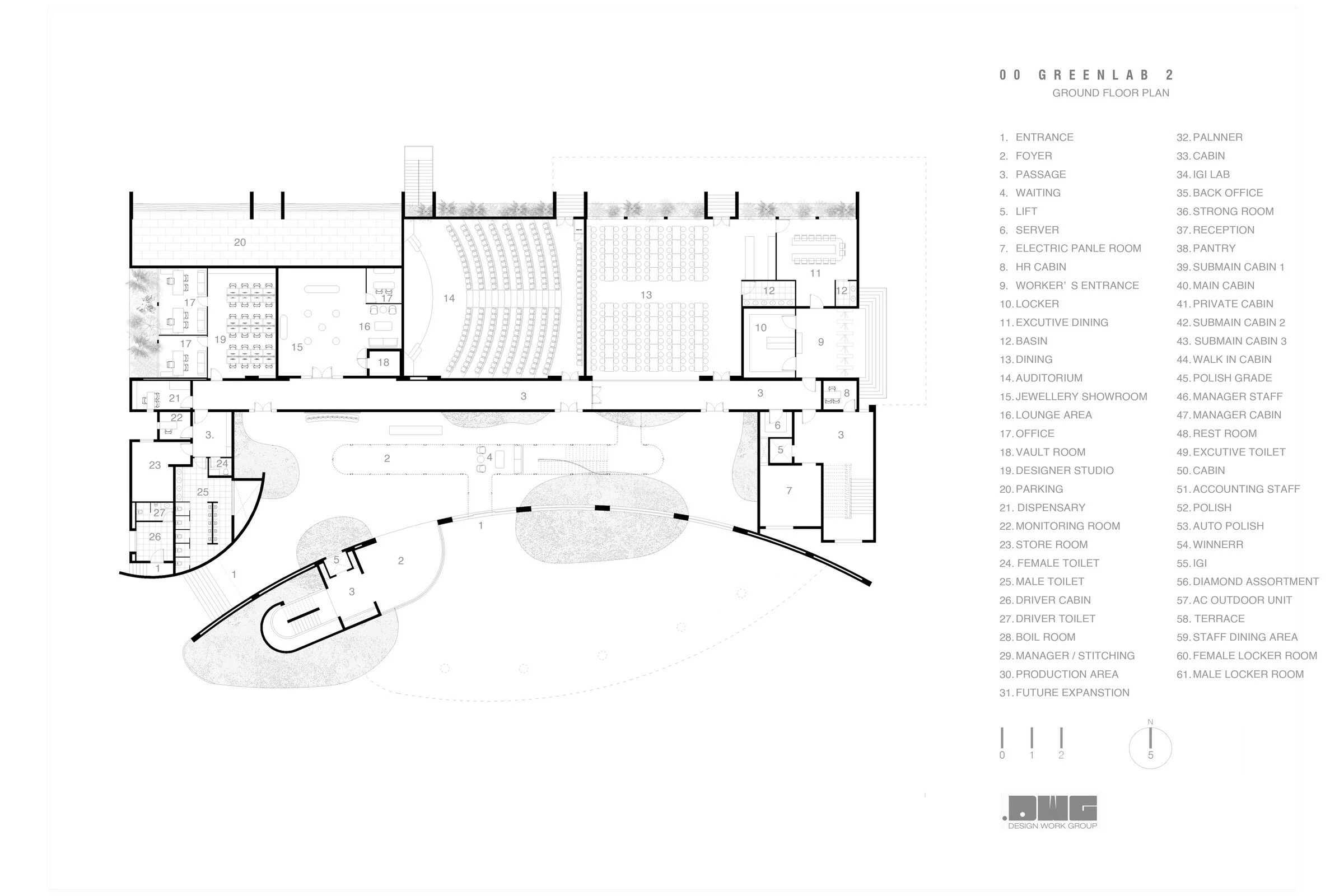 格林莱布钻石工厂大楼丨印度丨Design Work Group  DWG-46