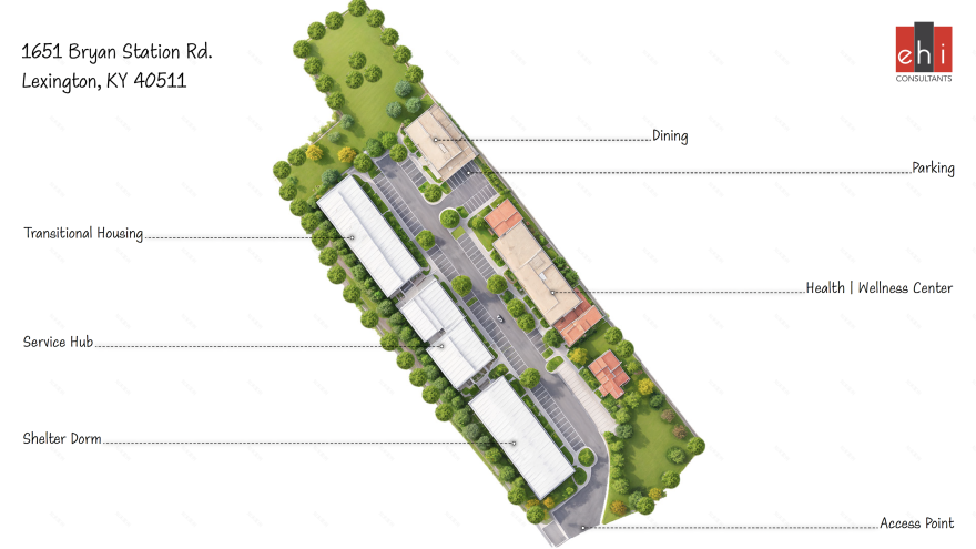肯塔基州列克星敦过渡性住房项目概念性场地规划丨美国列克星敦-6