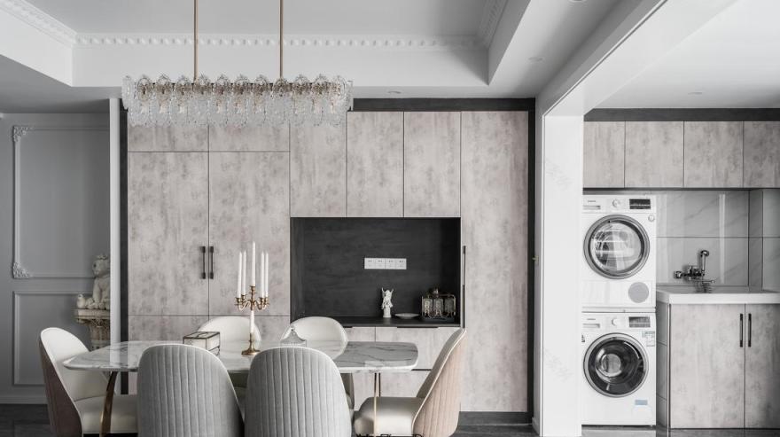 120㎡法式轻奢风无敌江景房设计丨言正设计-30