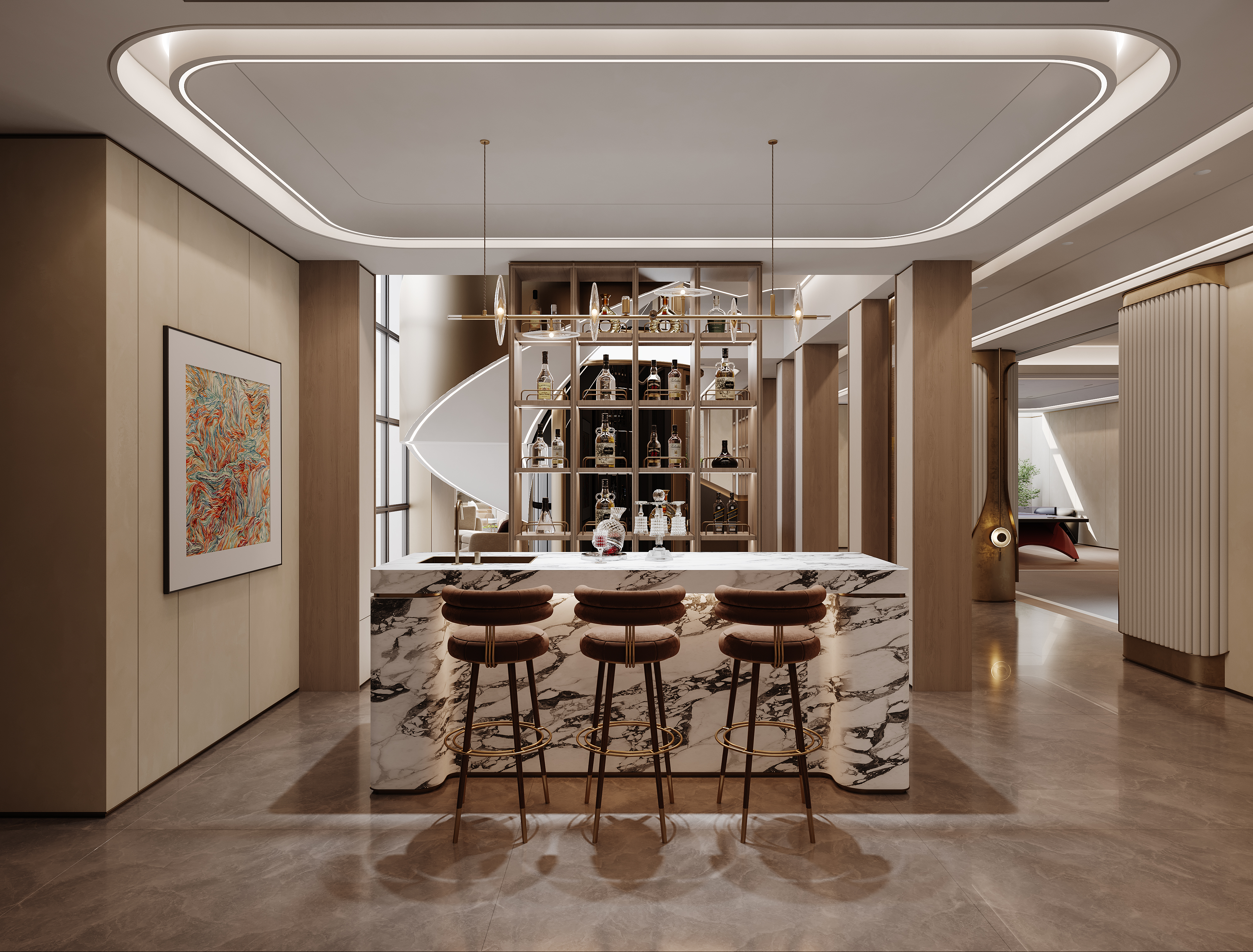 轻奢风别墅设计-14