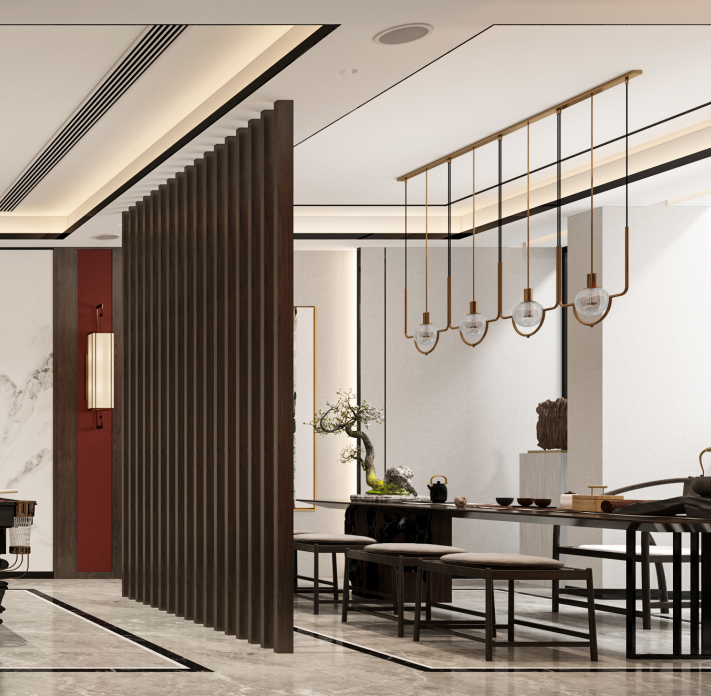 【一鸣设计案例 】918m²别墅大变身，用新中式焕发空间魅力，打造专属空间！-43