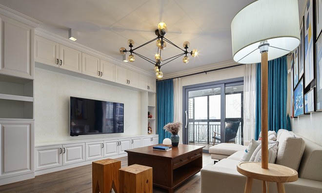 浪漫海蓝——142㎡混搭风住宅 田婧婧-1