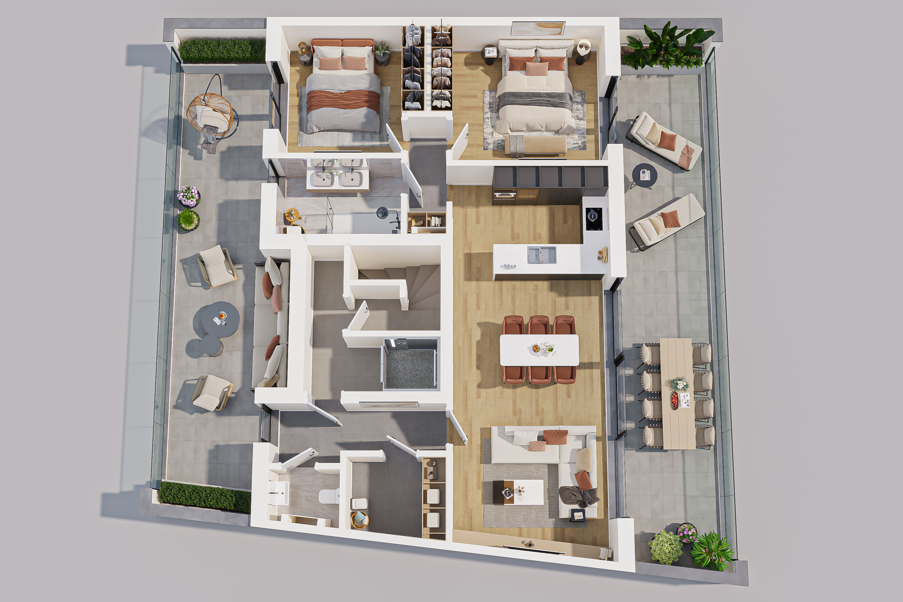 室内设计与 3D 平面图-3