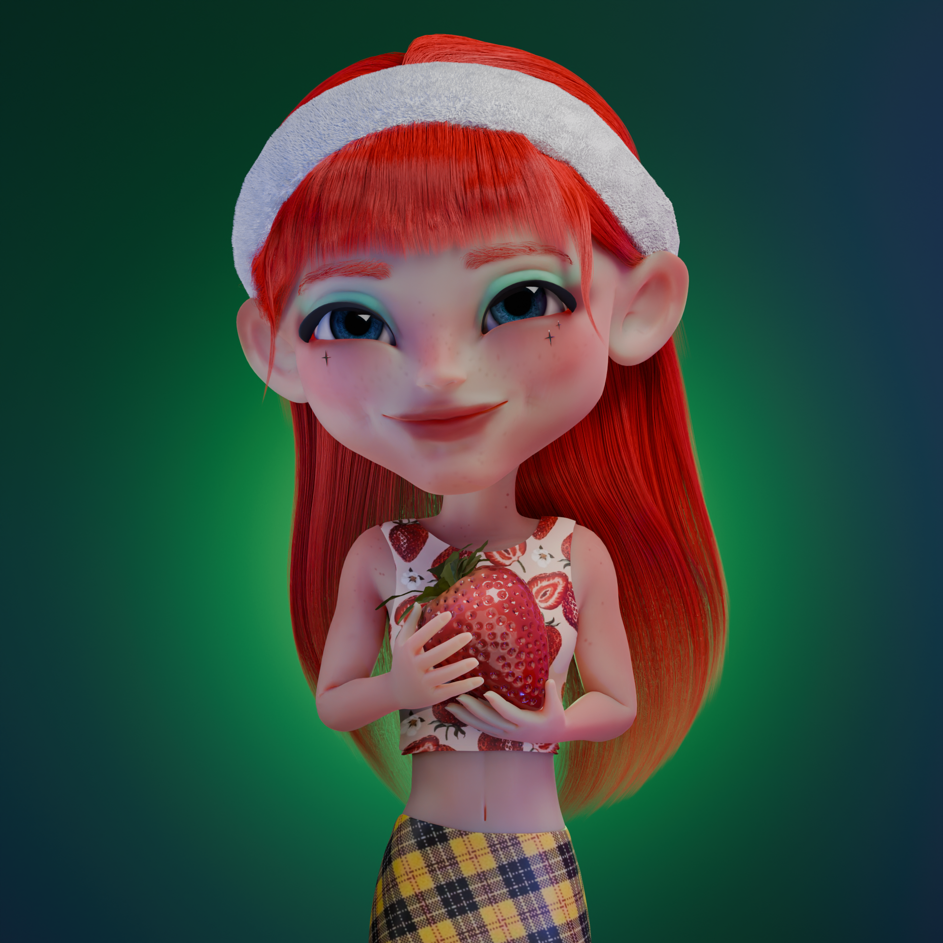 3D Character - Strawberry-1