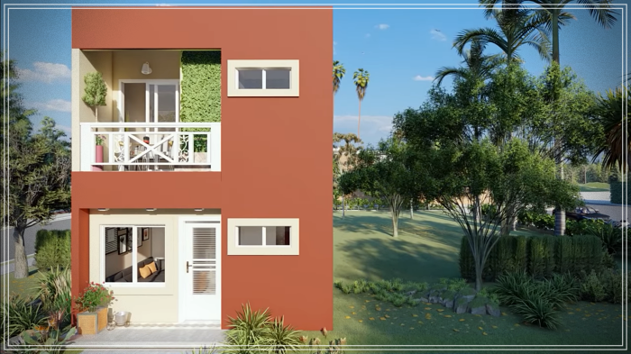 5×7米带3卧室房屋设计-10