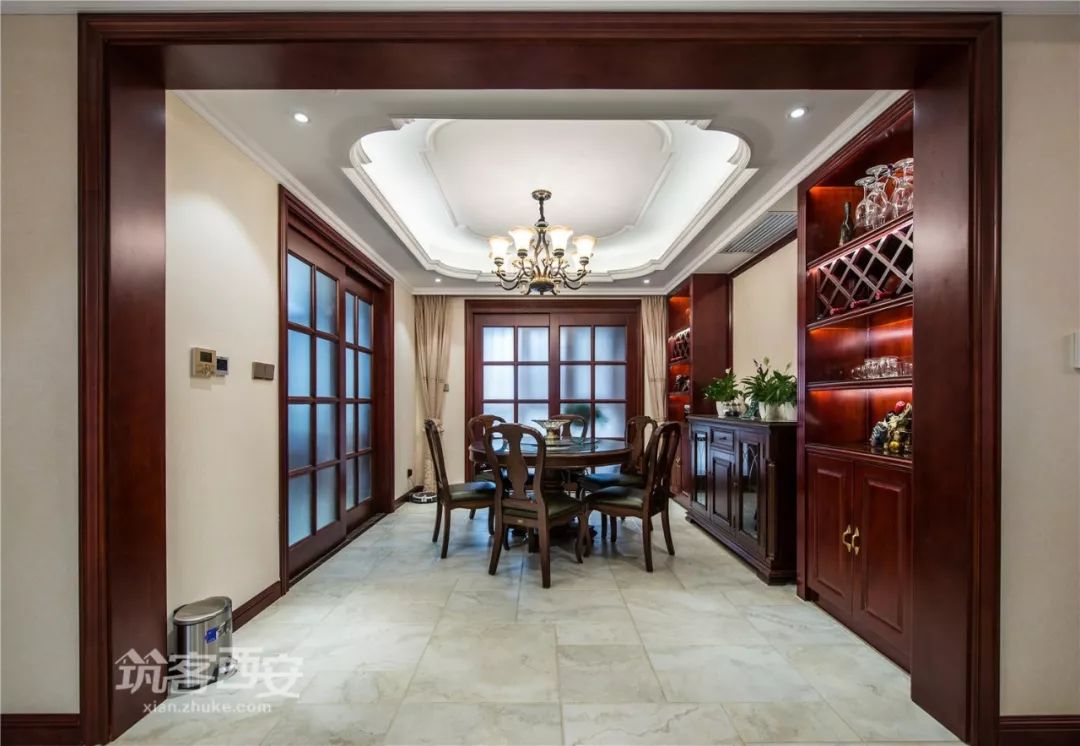 西安紫薇永和坊美式家居,设计师白聚强的茶艺收藏空间-35