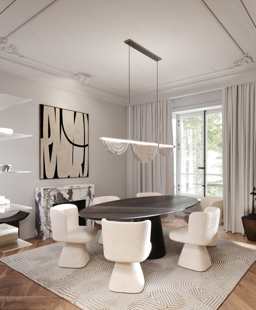 巴黎112㎡私人公寓室内设计丨法国巴黎丨Murad Seyid-7