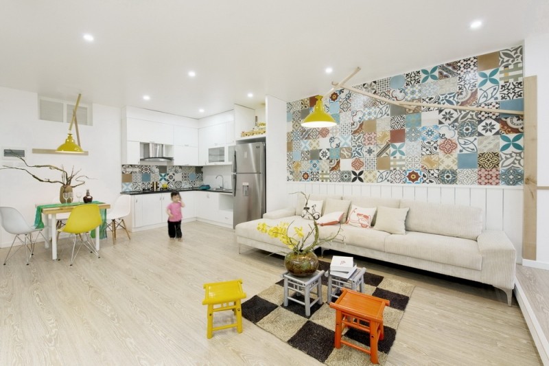 Ceramic Tiles Used for Artistic Interior Space – HT Apartment in Vietnam-4