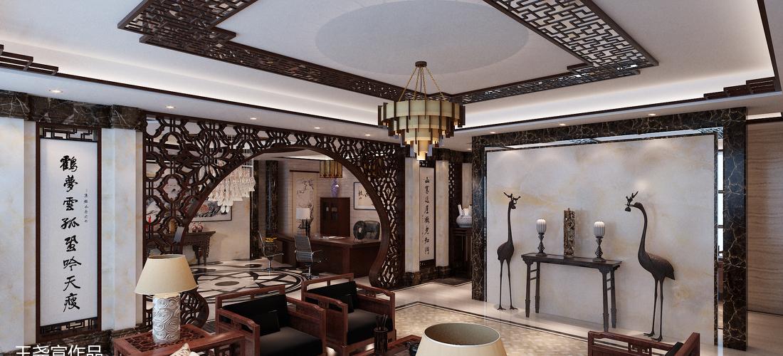 
无锡宜兴万达写字楼中式办公室 -0