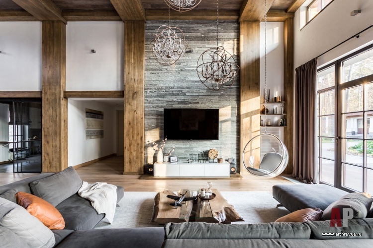 现代阿尔卑斯风格两层别墅室内设计丨俄罗斯莫斯科丨格里戈里耶夫·德米特里,格里戈里耶娃·达里娅-13