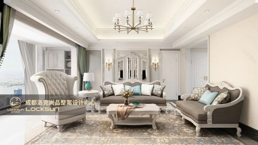 西派国樾现代美式浪漫家居丨洛克整案设计中心-22
