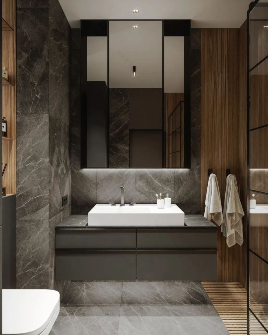 105㎡温润住宅,简约实木与大理石的完美结合-92