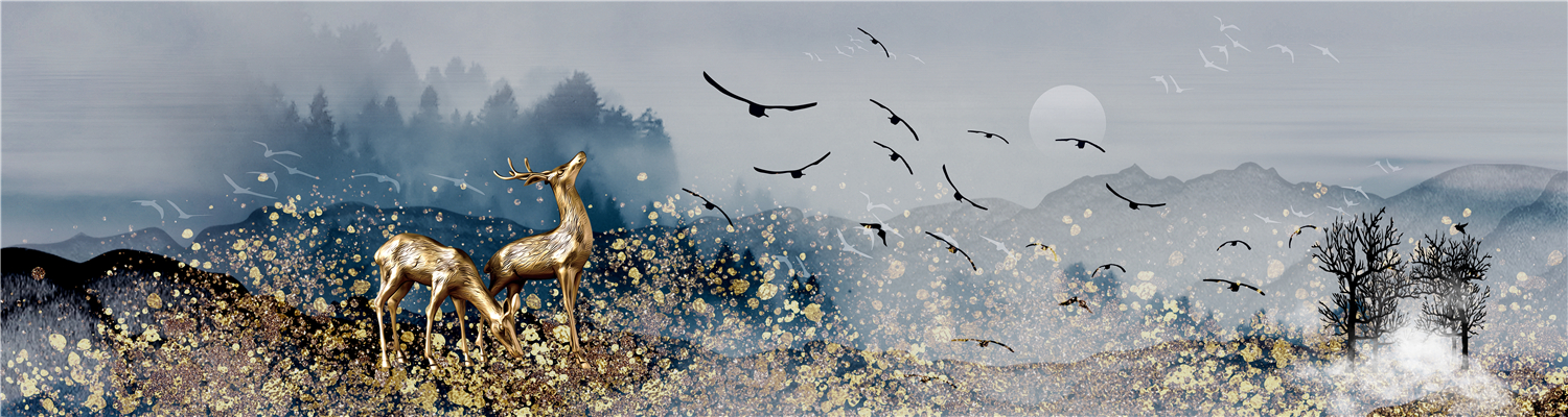 轻奢 新中式卧室装饰画之床头画-6