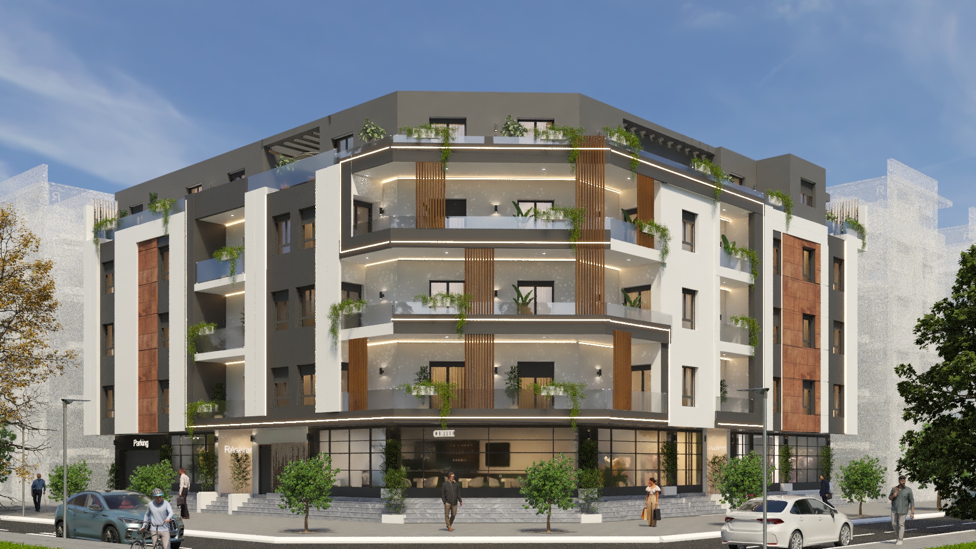 Residential Building Exterior Visualization-2